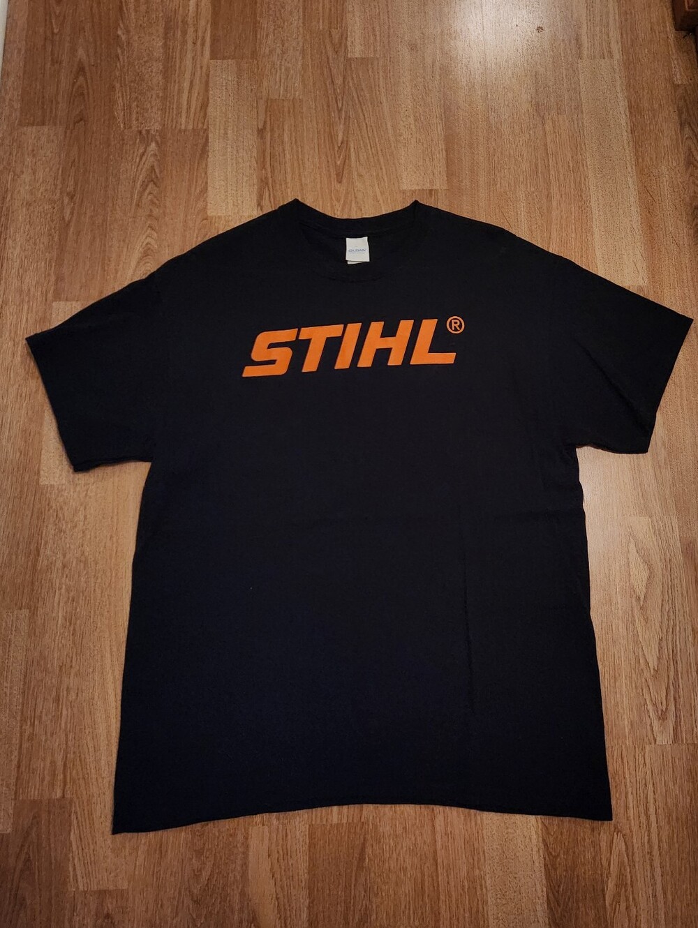 Gildan Stihl Chainsaws Cotton Short Sleeve Tee Black Large